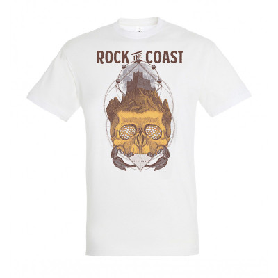 Merch Camiseta Rock the Coast 2019 "Skull"  (Blanca/gris)