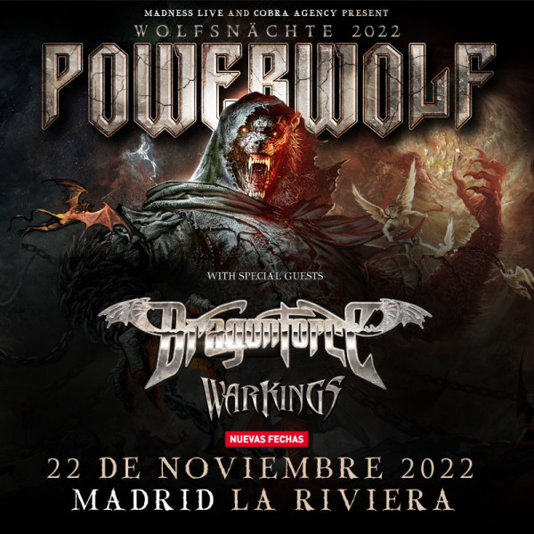 Comprar entradas para Powerwolf + Dragonforce + Warkings (Madrid)