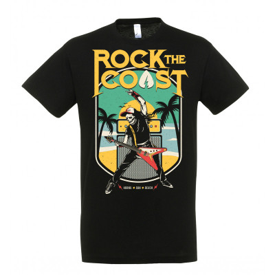 Camiseta Rock the Coast "Guitar" Negra