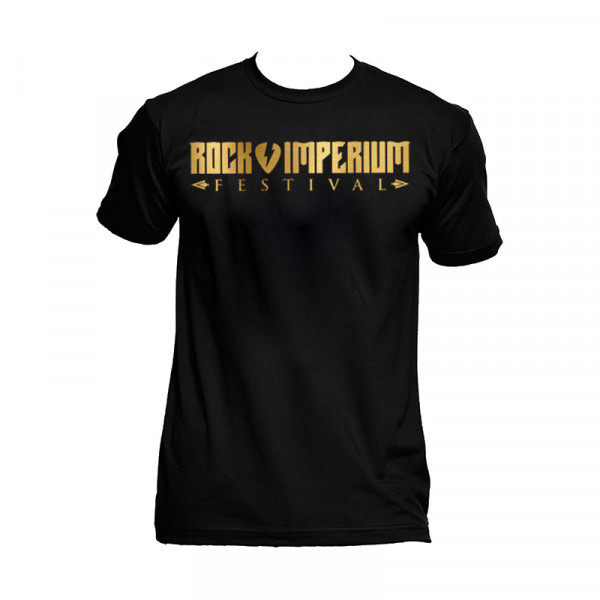 Camiseta Rock Imperiun Festival "Logo Gold" (Negra)