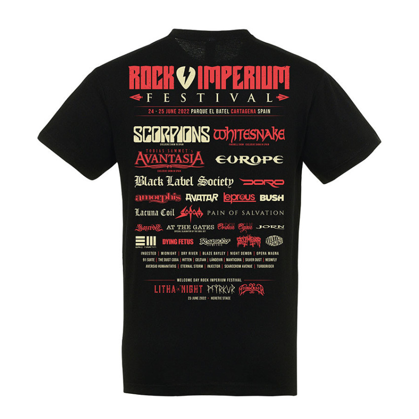 Cambiable mayoria Necesitar Merch Camiseta Rock Imperium Festival "Classic" (Negra) - Madness Live!