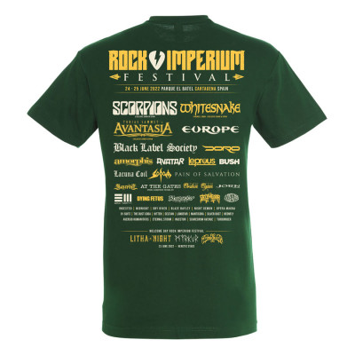 Merch T-shirt Rock Imperium Festival "Logo" (Green)