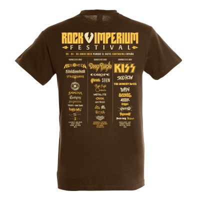 Merch T-Shirt Rock Imperium Festival "Oficial 2023" (Brown)