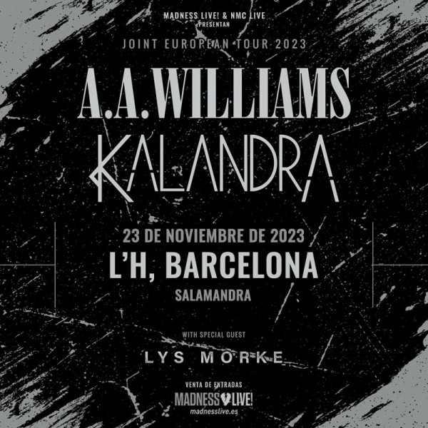 A.A. Williams + Kalandra + Lys Morke (Barcelona)