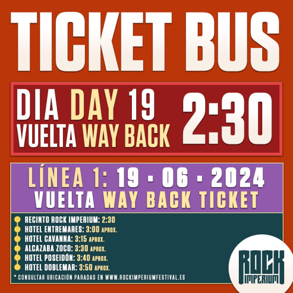 Bus Línea 1: 19 Junio 2024 · VUELTA (Cartagena)