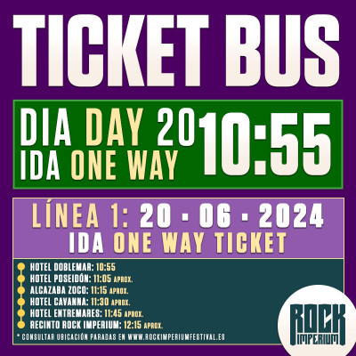 Bus Línea 1: 20 Junio 2024 · IDA · MAÑANA (Cartagena)