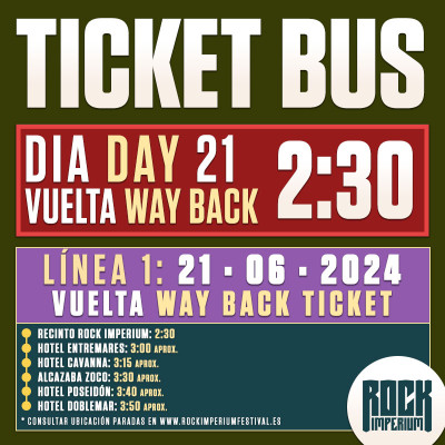 Bus Línea 1: 21 Junio 2024 · VUELTA (Cartagena)