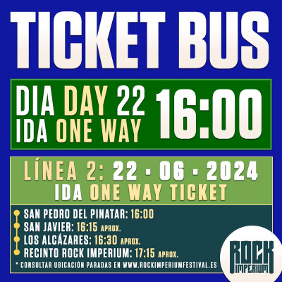 Bus Línea 2: 22 Junio 2024 · IDA · TARDE (Cartagena)