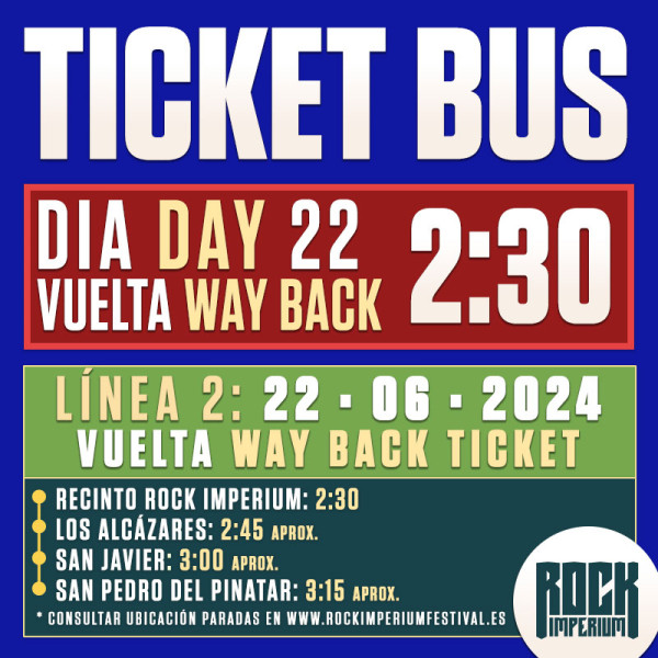 Bus Línea 2: 22 Junio 2024 · VUELTA (Cartagena)
