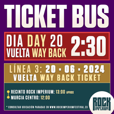 Bus Línea 3: 20 Junio 2024 · VUELTA (Cartagena)