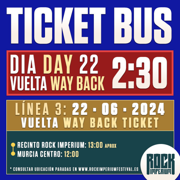 Bus Línea 3: 22 Junio 2024 · VUELTA (Cartagena)
