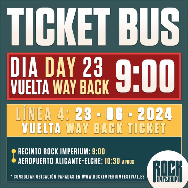 Bus Línea 4: 23 Junio 2024 · VUELTA · MAÑANA (Cartagena)