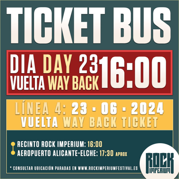 Bus Línea 4: 23 Junio 2024 · VUELTA · TARDE (Cartagena)
