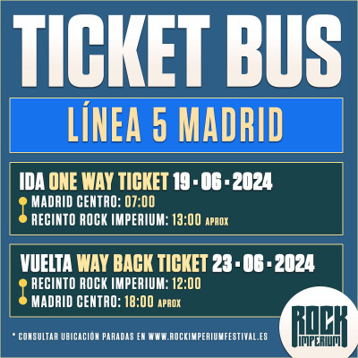 Bus Línea 5 Madrid: IDA 19 y VUELTA 23 junio 2024 (Cartagena)
