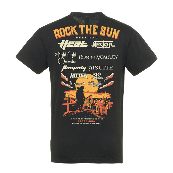 Merch 2025 Camiseta Rock The Sun "Official"