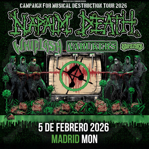 Napalm Death + Whiplash + Varukers + Dopelord...