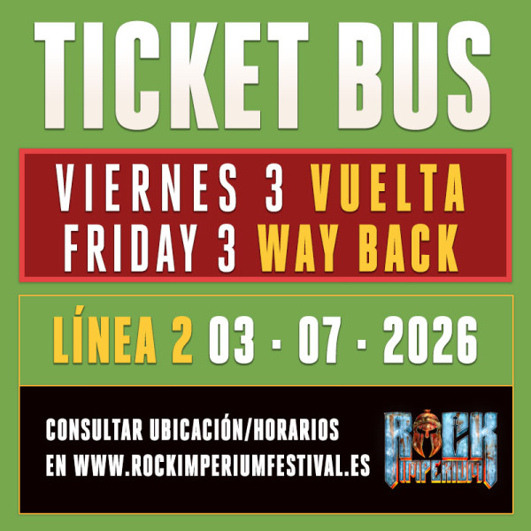 Bus Línea 2: Viernes 3 Julio 2026 · VUELTA...