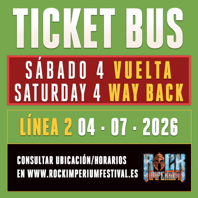 Bus Línea 2: Saturday 4 July 2026 · WAY BACK (Cartagena)