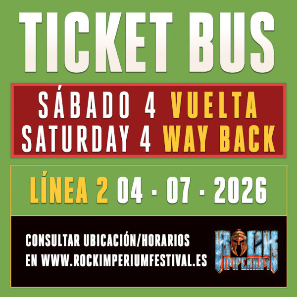 Bus Línea 2: Saturday 4 July 2026 · WAY BACK...