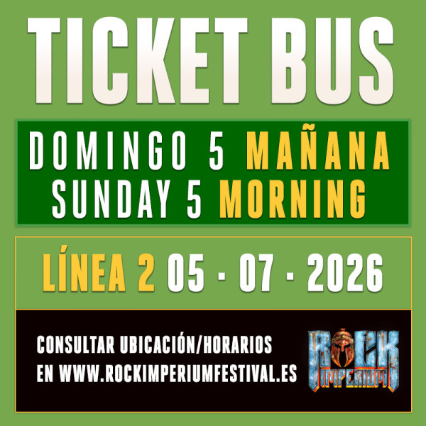 Bus Line 2: Sunday 5 July 2026 · ONE WAY...