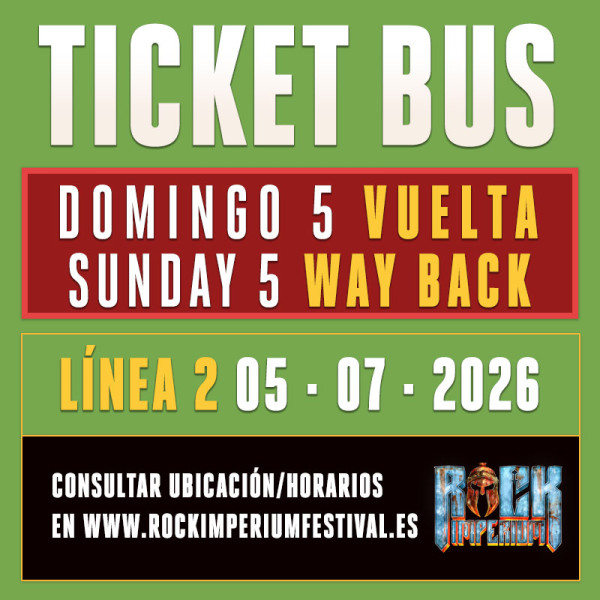 Bus Línea 2: Domingo 5 Julio 2026 · VUELTA...
