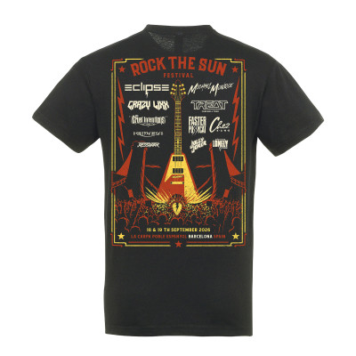 Merch 2025 Camiseta Rock The Sun "Official" 2