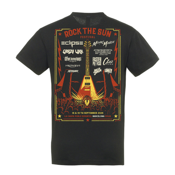 Merch 2025 Camiseta Rock The Sun "Official"
